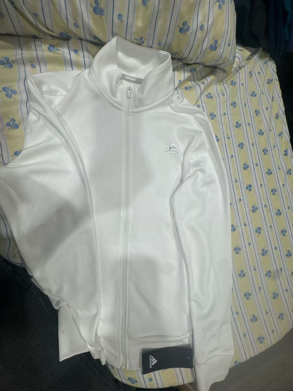 Adidas White Full Zip Track Jacket